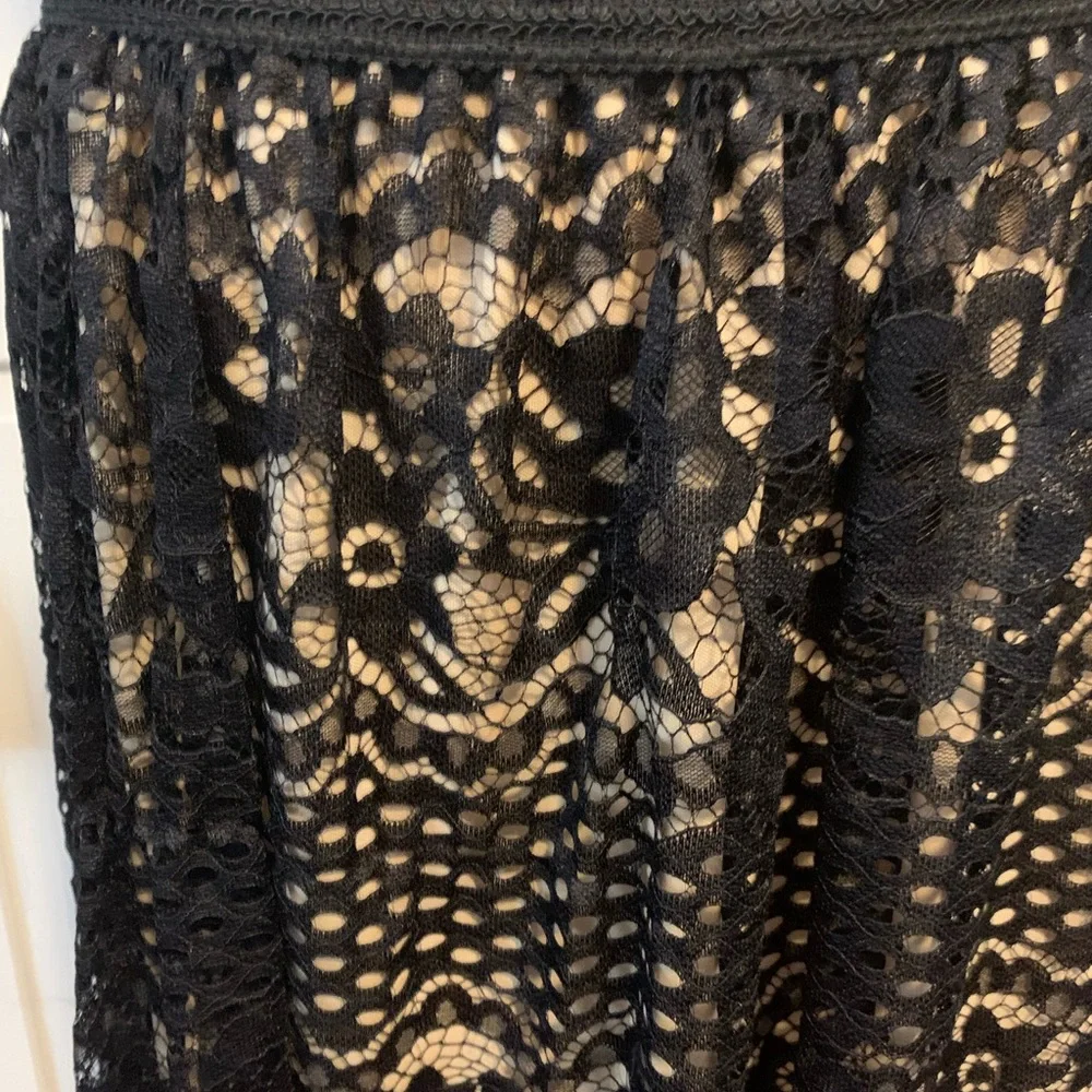 Metro Wear Black Lace Midi Skirt Size XL - Picture 3 of 4